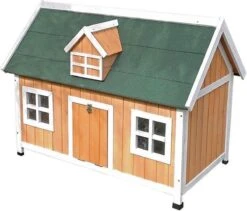 Duvo+ Konijnenhok Combi Farm – Bruin – 115 X 68 X 86cm