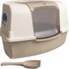 Duvo+ Kattentoilet Ariel Hoek Met Filter En Schepje Mocaccino 58x47x38cm -Duvo 1200x1131