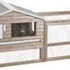 Duvo+ Konijnenhok Snoozer Cottage – Antraciet – 158 X 61 X 75cm -Duvo 1200x637