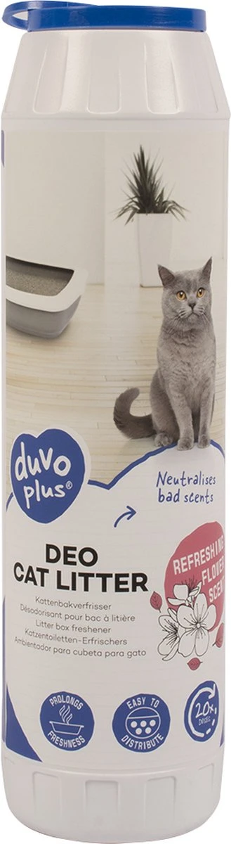 Duvo Deo Kattenbakverfrisser Bloemengeur 750gram 3 Duvo Deo Kattenbakverfrisser Bloemengeur 750gram