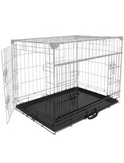 Duvo+ Bodemschuif Plastic Draadkooi Ninja Zwart 122cm