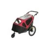 Duvo+ Hondenfietskat Pet Trailer 2-in-1 123x62x96cm Zwart/rood -Duvo duvo hondenfietskat pet trailer 2 in 1 123x62x96cm zwartrood