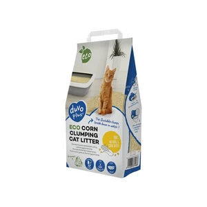 Duvo+ Eco Maïs Klontvormende Kattenbakvulling – 10kg / 16,37L