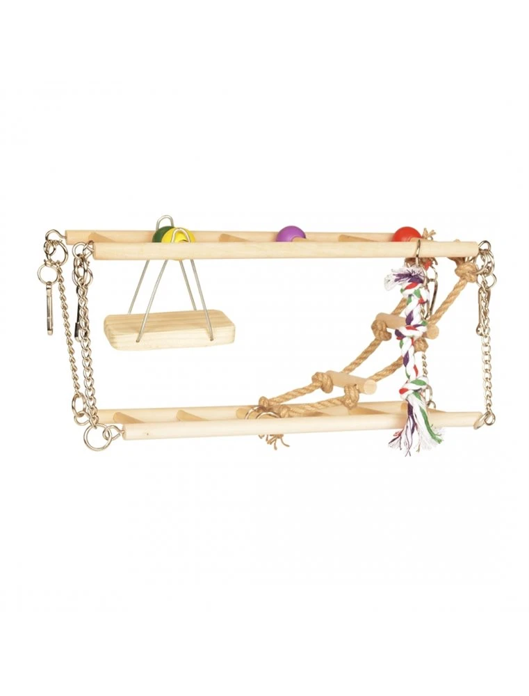 Duvo Houten Hangbrug Met Hangmat | Worldofanimals.nl Heeft Het! 3 Duvo Houten Hangbrug Met Hangmat | Worldofanimals.nl Heeft Het!