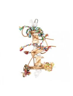 Duvo Houten Hanger Met Leder En Touw | Worldofanimals.nl Heeft Het!