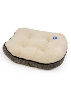 Duvo Kussen Ovaal Fleece Ergo L - 102x85x15CM Grijs/wit