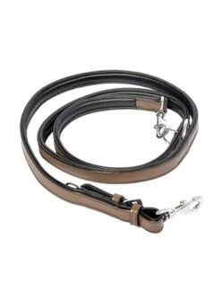 Duvo Metal Leder Leiband Duo | Worldofanimals.nl Heeft Het!