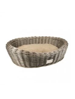 Duvo Provence Rieten Ovalen Mand Met Kussen | Worldofanimals.nl Heeft Het!